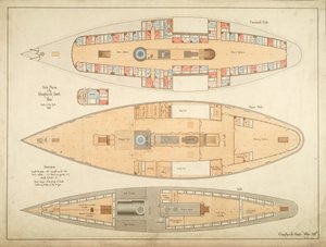 Plans de pont du bateau Choptank "Ida" - . .
