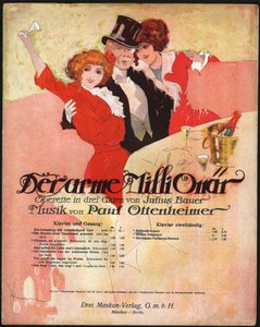 Homme élégant entourant de jolies femmes à la Belle Époque, vers 1913 (illustration) - . .