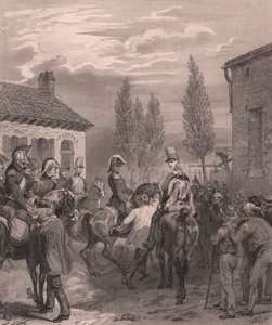 Armée française entrant en Belgique, août 1831, gravure sur acier sur papier de Chine - William Walcutt