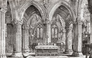 Intérieur de la chapelle de Rosslyn, Roslin, Midlothian, Écosse - . .