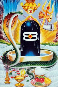 Lingam représentant le phallus du dieu hindou Shiva