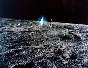 Vol spatial habité, USA, Apollo 12 astronaute Apollo 12 sur la Lune - Ferdinand Georg Waldmuller