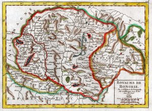 Carte de la Hongrie 1749 - . .