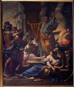 Mai 1642, La prédiction de Saint Pierre à Jérusalem par Charles Poerson (1609-1667). Cathédrale Notre-Dame de Paris - Paris 4 - XIIIe, XIIIe, XIXe, réhabilitation par Viollet-le-Duc