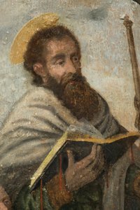 Église paroissiale (Parochiekerk Onze-Lieve-Vrouw). Intérieur. Le chœur. Peinture murale - . .