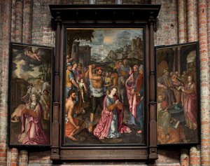 Église paroissiale (Parochiekerk Sint-Walburga). Triptyque - . .