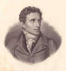 Portrait du sculpteur italien Antonio Canova (1757-1822), gravure sur cuivre par A Locatelli d