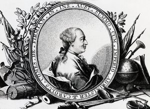 Portrait de Karl Joseph von Firmian (1716-1782), homme politique autrichien, gravure - William Walcutt