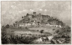 Ruines du château de Prény, Lorraine. vers 1860 - . .