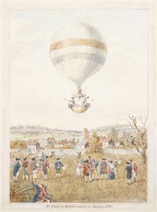 Ascension en ballon de Sadler depuis Hackney - Frederick (attr. to) Barnard