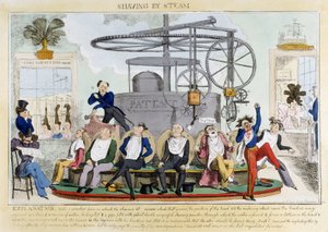 Rasage à la vapeur, vers 1810