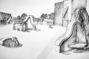 Croquis de maisons jamais construites, Christiania, Copenhague - . .