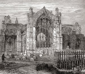 Abbaye de St Mary, Melrose, Roxburghshire, Scottish Borders, Écosse - . .