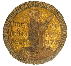 Le moine Albéric (Saint Aubry de Citeaux, mort en 1109) en prière - Basilique de Saint-Denis (Saint Denis) - France, Île-de-France, Seine-Saint-Denis - . .