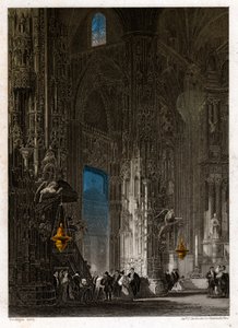 La Cathédrale du Saint Sauveur à Jerez de la Frontera (Xeres). vers 1840 - . .