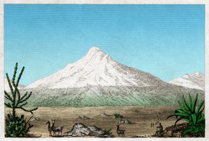 Le volcan Chimborazo depuis le plateau de Tapia, Équateur. vers 1840 - . .