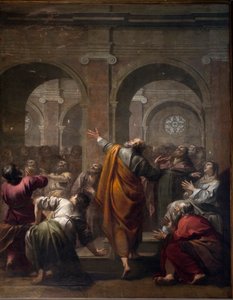 La descente du Saint-Esprit, mai 1634 par Jacques Blanchard. Cathédrale Notre Dame de Paris - . .