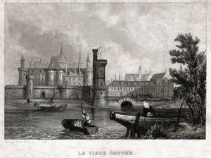 Le Vieux Louvre, début du 19e siècle - . .