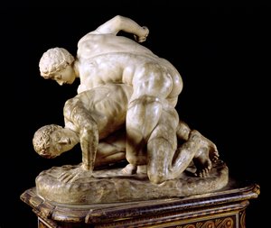 Le lutteur, copie de sculpture grecque du 3e siècle av. J.-C. - Hippolyte Lalaise Devéria