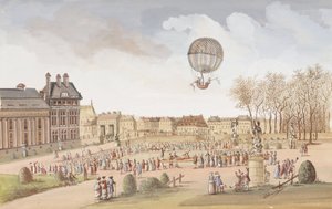 La première ascension en ballon à hydrogène - Frederick (attr. to) Barnard