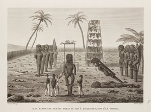 Le Morai du roi à Kayakakoua, îles Sandwich - John Pardon