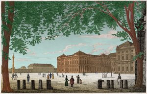 La résidence de Wurtzbourg, château des Princes-Évêques en Bavière. vers 1850 - . .