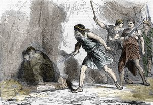 Le suicide de Néron, 9 juin 68. XIXe siècle - . .