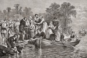 Les épouses du tabac ou les mariées du tabac arrivent à Jamestown, Virginie, USA - . .