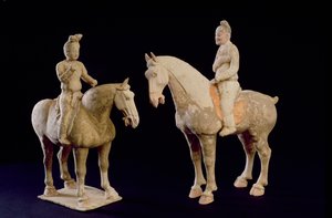 Deux cavaliers, chinois, dynastie Tang (618-906) - Hippolyte Lalaise Devéria