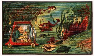 Peintre sous la mer, vers 1910