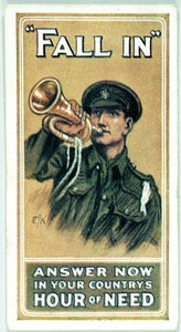 Royaume-Uni : Cartes de cigarettes - Recrutement pendant la Première Guerre mondiale - Ferdinand Georg Waldmuller