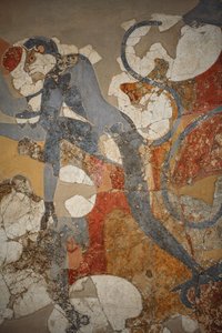 Peinture murale des singes bleus d