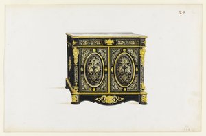 Design pour un cabinet de style Boulle - Pagny