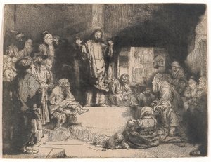Christ prêchant (La Petite Tombe) - Rembrandt van Rijn