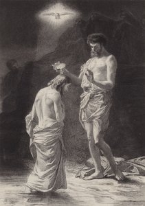 Le baptême du Christ - after Albert Robida