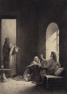 Jésus chez Marthe et Marie - after Albert Robida