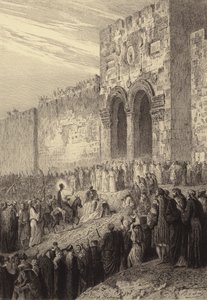 Jésus entrant à Jérusalem - after Albert Robida