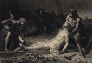 Jésus cloué sur la croix