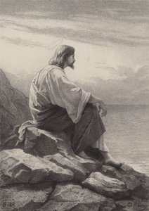 Jésus assis au bord de la mer