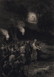 Judas trahissant Jésus - after Albert Robida