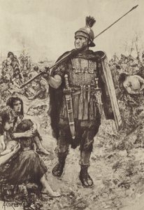 Un Légionnaire gardant des captifs sur le terrain - after Amedee Forestier