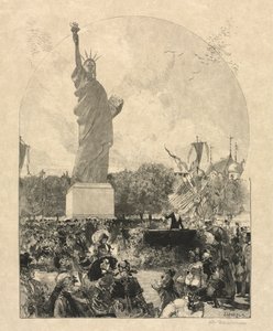 La Liberté éclairant le monde, offerte à la ville de Paris par les Américains - after Auguste Louis Lepère