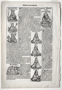 Page généalogique ; publiée dans la Chronique de Nuremberg par Hartmann Schedel - after Augustin Pajou