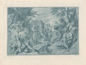 Le concours musical entre Apollon et Pan - after Bartholomaeus Spranger Andrea Scacciati