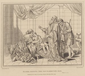 Élisée ressuscitant le fils de la Sunamite, 2 Rois - after Benjamin West
