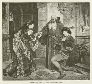 Roméo et Juliette dans la cellule de Frère Laurence - after Carl Ludwig Friedrich Becker