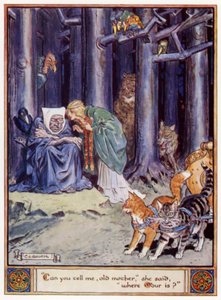 Peux-tu me dire, vieille mère, dit-elle, où est Odur ? - after Charles Edmund Brock