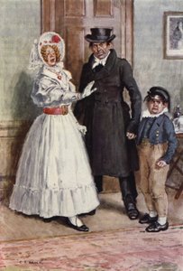 Illustration pour Nicholas Nickleby - after Charles Edmund Brock