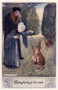 Les faire mendier pour des vrilles de vigne - after Charles Edmund Brock