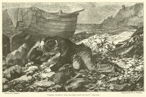 Le corps du capitaine Gardiner gisait à côté du bateau - after Charles Green